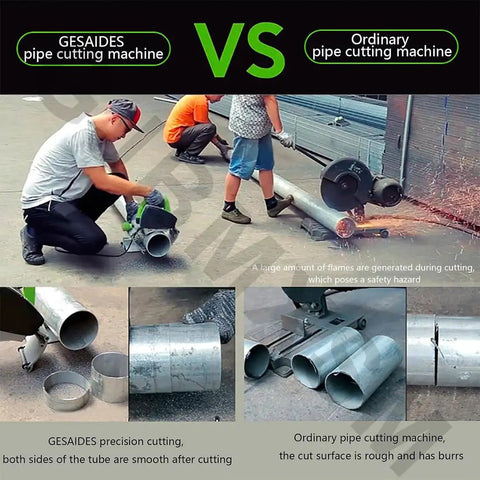 Heavy Duty Electric Pipe Cutter 15-400 mm Pro Grade Precision 0.05 mm with 2900-3200 RPM used for smooth steel cuts