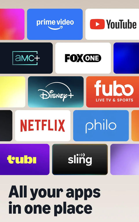 Collage of streaming app logos including Netflix, YouTube, and Disney+ for Upgrade Your Living Room Setup With This Killer 4K Streaming Stick Delivering Hella Vibrant Images Lightning Fast Playback And Rapid Wifi 6 Connectivity Paired With A Snappy Voice Remote For Total Binge Ready Entertainment Value.