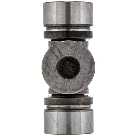 Original Equipment Replacement Cross Shaft And Bearing Assembly For Compact Tractor And Riding Mower Drive Components side view of heavy-duty metal bearing.