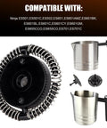 Milk Frother Replacement For Luxe Cafe ES601 ES655 ES701 Series Compatible Whisk Accessory In Stainless Steel And Plastic