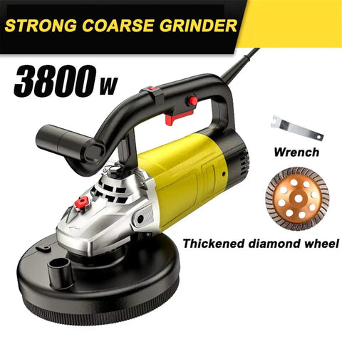 Heavy Duty Wall Grinder And Floor Concrete Polisher Angle Machine With Rock Solid 3800W Copper Motor, thickened diamond wheel included.