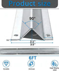 Hella Tough Thirty Foot Extra Wide Three Point Five Inch Heavy Duty V Track For Sliding Gates features product size measurements.