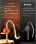 55 Gallon Drum Pump Manual Hand Pump With 304 Stainless Steel Tubing And High Wear Resin Core, Easy Pour Barrel Pump