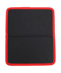 Foldable Magnetic Tool Mat With 40 Lbs Hold, flexible black mat with red trim, folded flat for auto repair and electronics