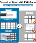 Comparison of Heavy Duty Solar Panel Bird Guard Mesh 6 Inch By 100 Feet 19 Gauge Pvc Coated Wire with rust-proof features.