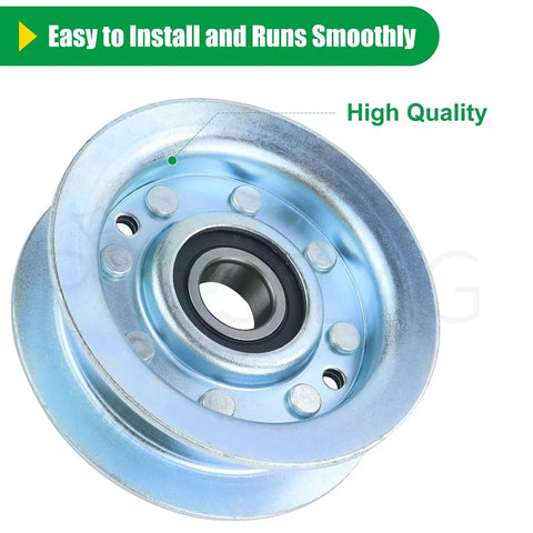 Hella Durable 2 Pack Idler Pulley For John Deere D140 L130 D110 LA115 S100 Farm Tractor Replacement GY22172 GY20067 close-up view