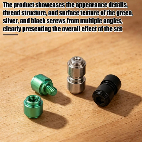 Get That Slick Grip On Your Blade With These Heavy Duty Replacement Thumb Studs Made For The Benchmade 535 Bugout. Silver, black, green titanium screws.