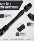Power Steering Intermediate Shaft Assembly Replacement for Jeep Cherokee 1984 1991 1993 1994 Comanche 1986 1992 Wagoneer 1984 1990 with U Joint Coupler OEM Style Fit Durable Steel Construction Smooth Steering and Plug And Play Install, black steel shaft with U-joints