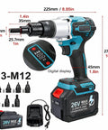 Professional Grade Cordless Electric Rivet Nut Gun For M3 Through M12 Threaded Inserts With Automatic Mandrel Extraction, digital display, battery included.