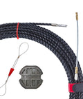 Polyester 3 Core Braid Fish Tape With Changeable Leader Tip No Rust 6mm Diameter Cable Puller 50ft Length Lightweight Durable
