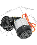 Beefed-Up Front Axle Kit For 4 Wheel Drive Go Karts And Electric ATVs with 36V 1000W Differential Motor and dimensions