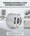 Pair Of HF081412 One Way Needle Roller Bearings 8X14X12 MM Hexagonal Pattern Crafted From Hardened Machine Steel For High Rpm Applications Slick Rolling And Badass Strength showing premium high-carbon steel outer ring and ultra-hard steel needles.
