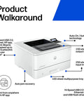LaserJet Pro 4001N Black And White Printer For Small Teams With Fast Printing Speeds Easy Setup Mobile Printing Advanced Security