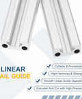 Top Shelf 2 Pack 1020 Aluminum Extrusion Profile 29.53 Inch 10X20MM Silver Anodized 6063 Build Grade Heavy Duty Frame Tubing close-up view.