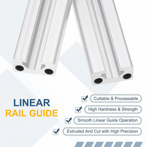 Top Shelf 2 Pack 1020 Aluminum Extrusion Profile 29.53 Inch 10X20MM Silver Anodized 6063 Build Grade Heavy Duty Frame Tubing close-up view.