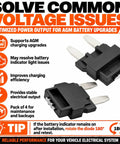 Image of High Output Eight Pack Multi Function Diode Set, optimized for AGM battery upgrades and voltage regulation for GM trucks.