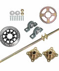 Beefy 44 Inch Rear Axle Shaft Kit With Chain Sprocket And Brake Disc Pillow Block Wheel Hub For ATV Quad Go Kart And Golf Cart Durable