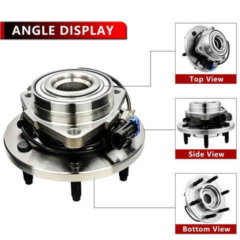 Rock Solid Front Wheel Bearing Hub Assembly For 2006-2010 Hummer H3 And 2009-2010 H3t, angled view highlighting top and side details.