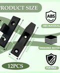 Product size measurements of Rock Solid Adjustable False Front Cabinet Clamps For Seamless Drawer Alignment Heavy Duty Abs L Brackets.