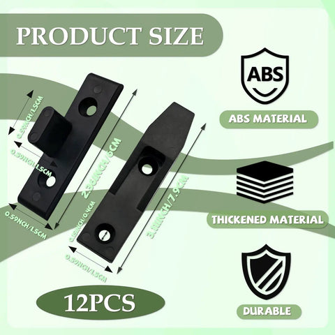 Product size measurements of Rock Solid Adjustable False Front Cabinet Clamps For Seamless Drawer Alignment Heavy Duty Abs L Brackets.