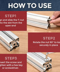How to use Hella Durable 50 Pack T Slot Nuts Industrial Grade Fabricated For Seamless Aluminum Extrusion 4545 Series Assemblies.
