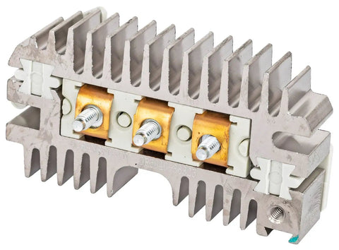 Slick 1 Wire Alternator Conversion Kit For 1971 To 1986 Gm Delco 10Si voltage regulator with heat sink and connectors.