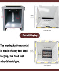 Detail display of Beast 220V Universal Biaxial Metal Shredder Crusher Machine showing openings and blade system.