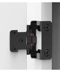 2 Pack One Half Inch Self Closing Spring Hinge For Cabinets And Furniture Semi Hidden Soft Close Kitchen Hinge Satin Nickel Finish Durable Hardware Upgrade For Cabinets And Closets installed
