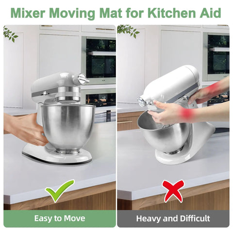 Premium Mixer Slider Pad Killer Friction Control For Tilt Head Cake Mixing Stands Smooth Roll Movement Protects Counters.