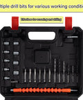 No Fuss Brushless Cordless Drill With Adjustable Torque And Smooth Variable Speed Trigger Built Like A Tank To Crush Daily Job Site Grind While Pumping Out Reliable Muscle drill bits kit in black case for various drilling tasks