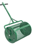 Heavy Duty 24 Inch Compost Spreader For Lawn And Garden With Beefed Up Peat Moss And Topsoil Spreader Three Height Settings
