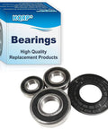 Bearing And Seal Kit Fixes Whirlpool Front Load Washer Tub GHW9100LQ2 with Three Bearings and One Seal for replacements.