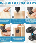 Installation steps for 50 Piece Heavy Duty Panel Fasteners And Snap Clips For Boat Rv Wall Panels with drill and panel demo.