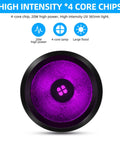365nm UV Black Light Flashlight 20W Rechargeable Wood Lamp with 4-core chips for High Power Ultraviolet Light