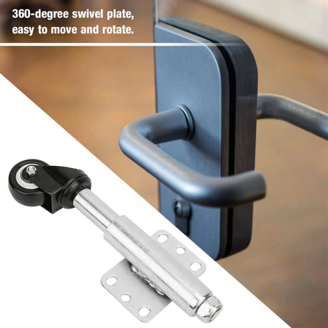Heavy Duty Spring Loaded Gate Caster Wheels With 6 Holes Universal Plate 2 Inch Swivel Rollers adjustable height and 360-degree swivel plate.