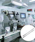 Heavy Duty Plastic Bag Rail Replacement for Packaging Machines and Sealing Equipment Pro Grade Supermarket Tough Ultra Durable and Efficient Rail for Commercial Food Packaging and Retail Bags, silver plastic rail