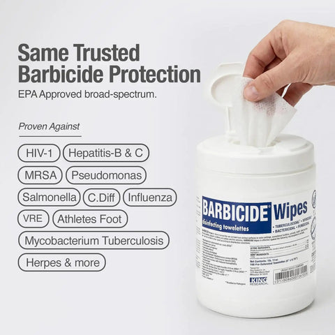 Disinfecting Wipes 2 Pack 320 Count, 2-Minute Hospital-Grade Kill Time, EPA-Registered Surface Wipes shown in white canister