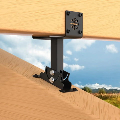 Heavy Duty Adjustable Pergola Roof Riser Beam Brackets Kit For Patio Cover Fits 4x4 And 4x6 Wood Beams 3 Pack Black Powder Coat Weather Resistant Easy Install Built Like A Workhorse Metal Construction For Tough Outdoor Living