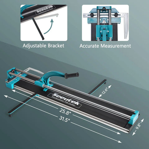 24 Inch Manual Tile Cutter With Tungsten Carbide Scoring Wheel For Porcelain And Ceramic Tiles Precise Straight Cuts