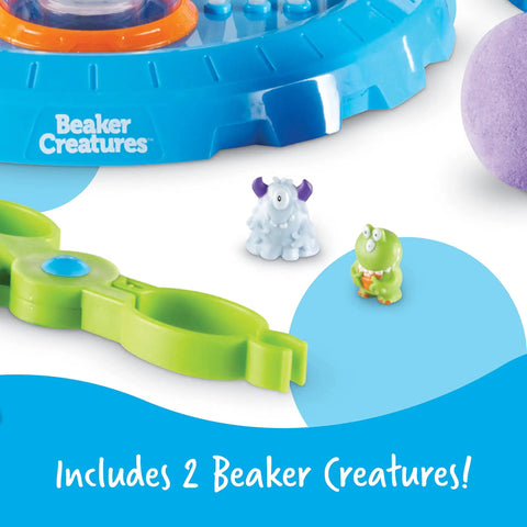 Beaker Creatures Liquid Reactor Super Lab STEM Toy Kit with two Beaker Creatures figurines and reactor base in background