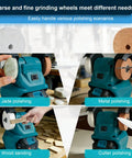 No Drama Heavy Duty Bench Grinder With Permanent Magnet Motor Spinning At 5500RPM And 70mm Grinding Wheels for jade, metal, wood, and cutter polishing.