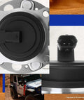 Plug And Play Front Wheel Bearing And Hub Assembly With Abs Sensor 2 Pack Fits Hyundai Genesis Equus 2009 To 2016 top view connector and bearing design