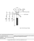 1/4-20 X 1-1/2 Inch UNC Socket Head Titanium Cap Screw dimensions and specifications diagram.