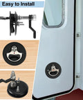 Hella Durable Marine Grade Boat Cam Latch Kit With Flush Backplates 2 Pcs Heavy Duty Stainless Steel Nylon Hatch Securing Locks with installation details.