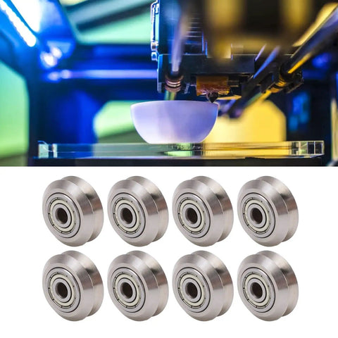 Top Shelf 13 Piece V Groove Guide Pulley Kit Featuring Heavy Duty Stainless Steel Bearings, 10 stainless steel bearings for 3D printers.