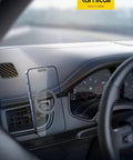 High Capacity MagSafe Car Mount Vent Holder With Blasted N52 Super Magnets Compatible With iPhone mounted on a car vent.
