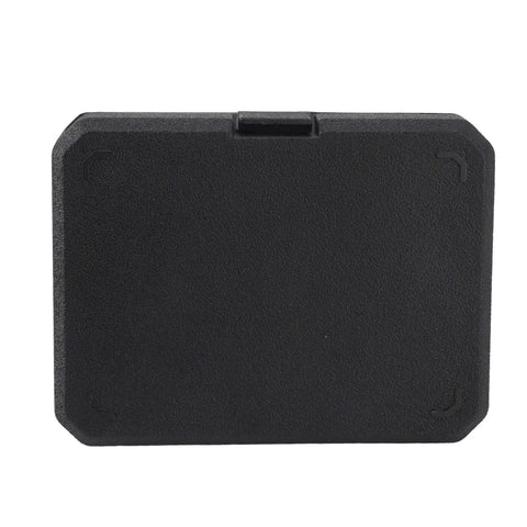 Rugged Mini Digital Force Gauge And Portable Push Pull Tester For Wire And Cable Testing Featuring Integrated Sensor Module With Dead On Readings And Hella Tough Frame black protective case back view.