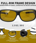 Kickass Laser Safety Glasses Featuring Boss Level OD8 Eye Protection Spanning 190 to 2000 nm and 1064 nm full-rim frame design.
