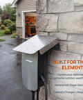 Top Shelf Stainless Steel EV Charger Rain Cover For Backyard Or Driveway Setup With Heavy Duty Waterproof Skin and universal mount, outdoor protection.