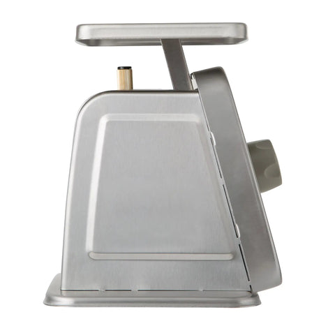 Side view of Mechanical Portion Control Kitchen Scale For Precise Weighing And Portioning Rotating Dial Tare Function NSF Certified TS32